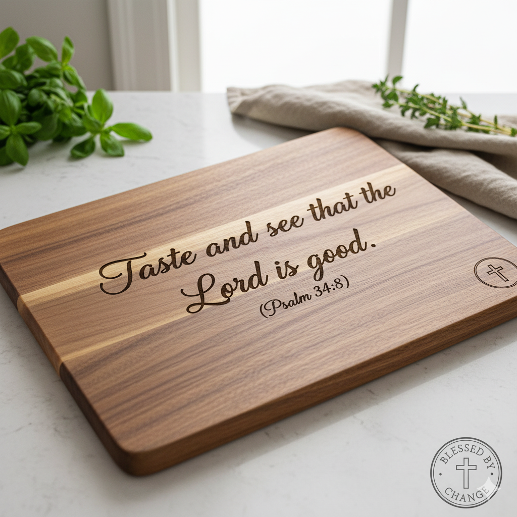 Psalm 34:8 Cutting Board