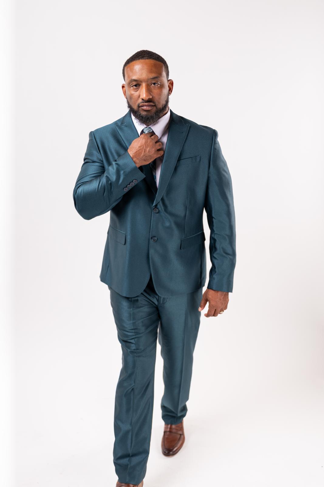 Mario Hall - Professional portrait in elegant teal suit